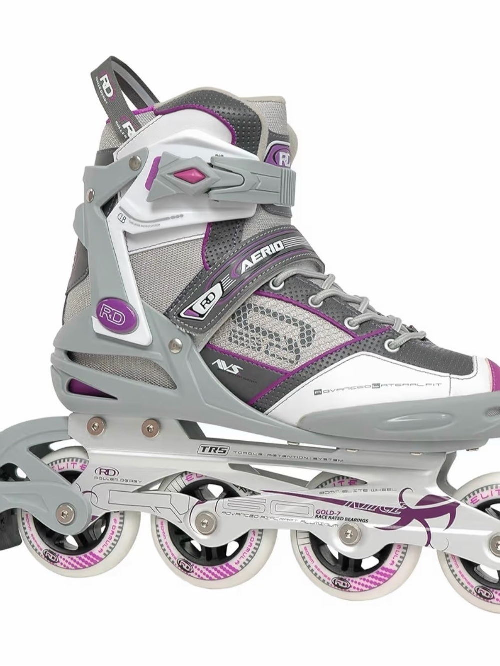 Roller Derby AERIO Q-60 Women's Inline Skates, Roller Blades 
 — Gray & Purple